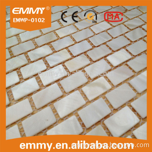 long pattern white mother of pearl shell mosaic tile for wall